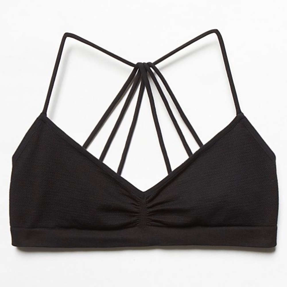Free People Strappy Back Bra - Black